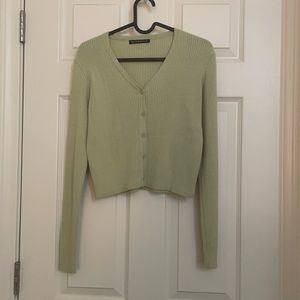 Brandy Melville button up crop sweater